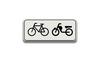 RVV Verkeersbord OB04 - Onderbord - Geldt alleen voor (brom)fietsers bromfietsers brom fietsers fietsen brommers wit rechthoek breed